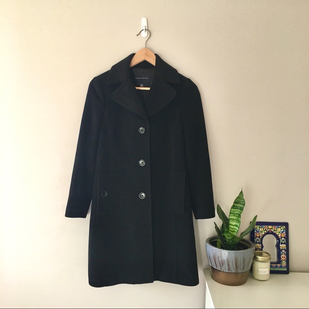 Banana Republic | black peacoat, S petite